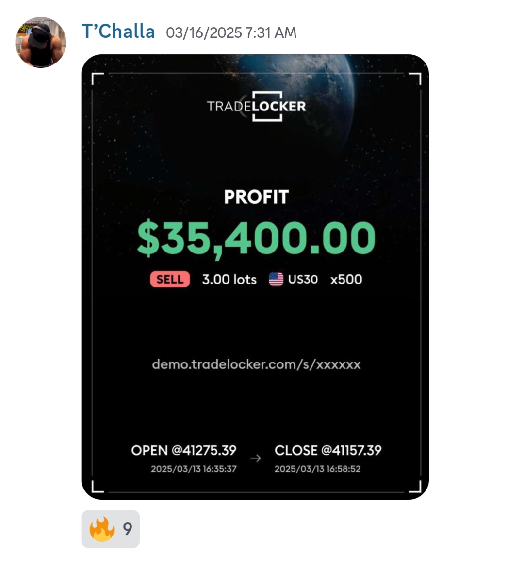 Student win — Doubled account today
